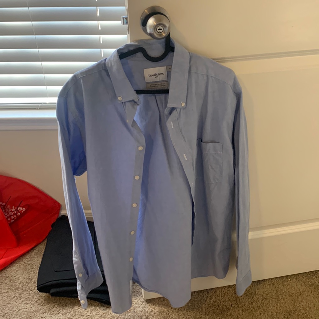 Goodfellow Brand Light Blue Oxford Shirt